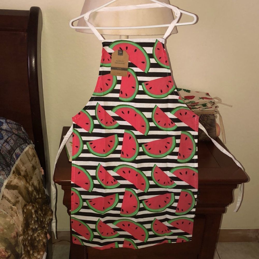 Mabelle Home Collection Watermelon Print Cotton Apron